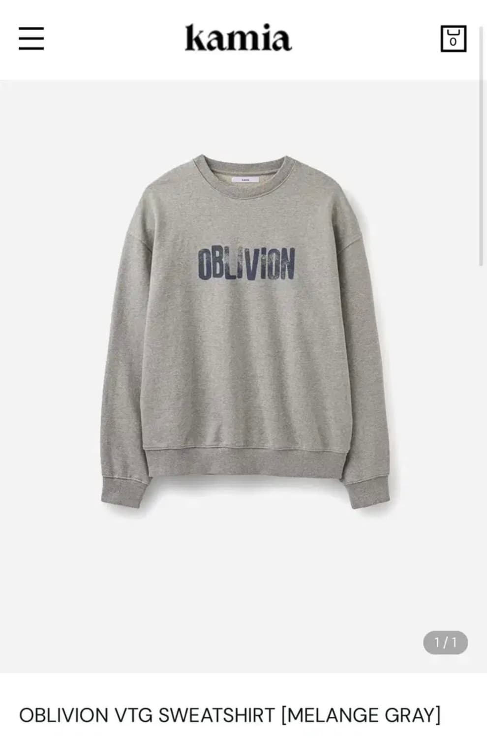 카미아 맨투맨 L 상품이미지1