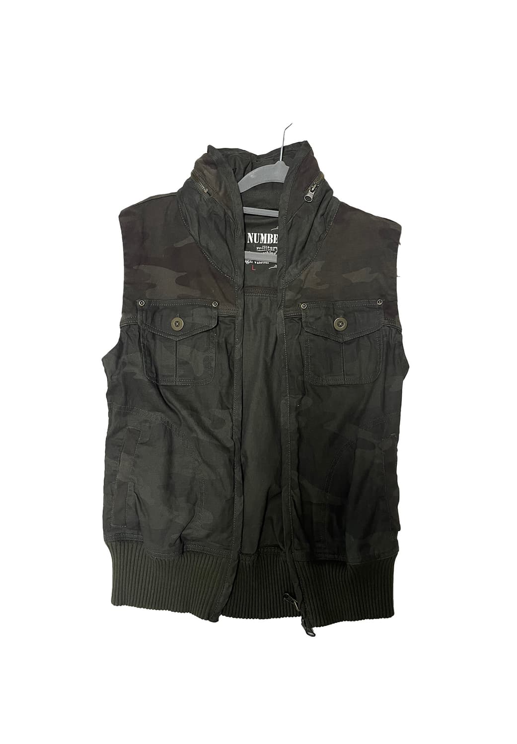 y2k camo layered vest 상품이미지1
