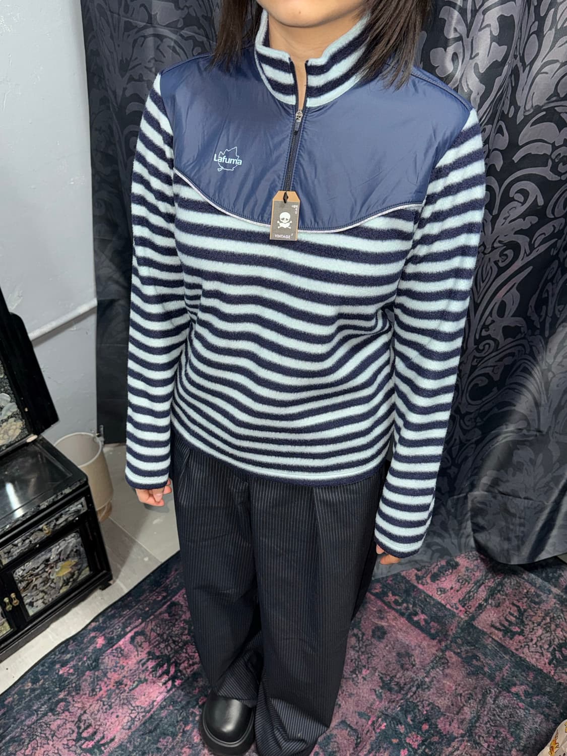 lafuma 스트라이프 키치 반집업 폴리스 상품이미지1