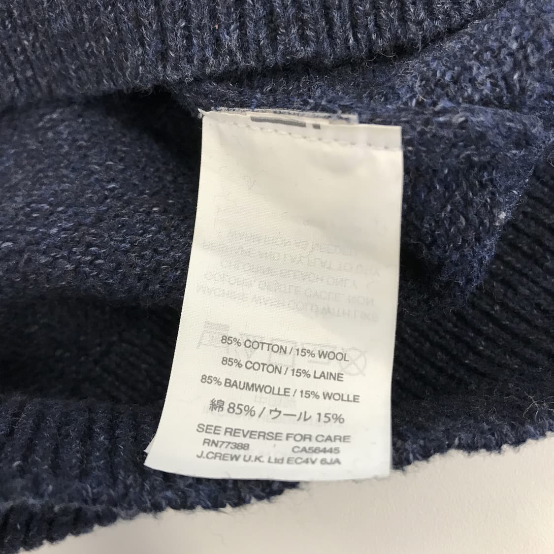 J.CREW 제이크루 울 코튼니트 네이비 [S] 상품이미지5