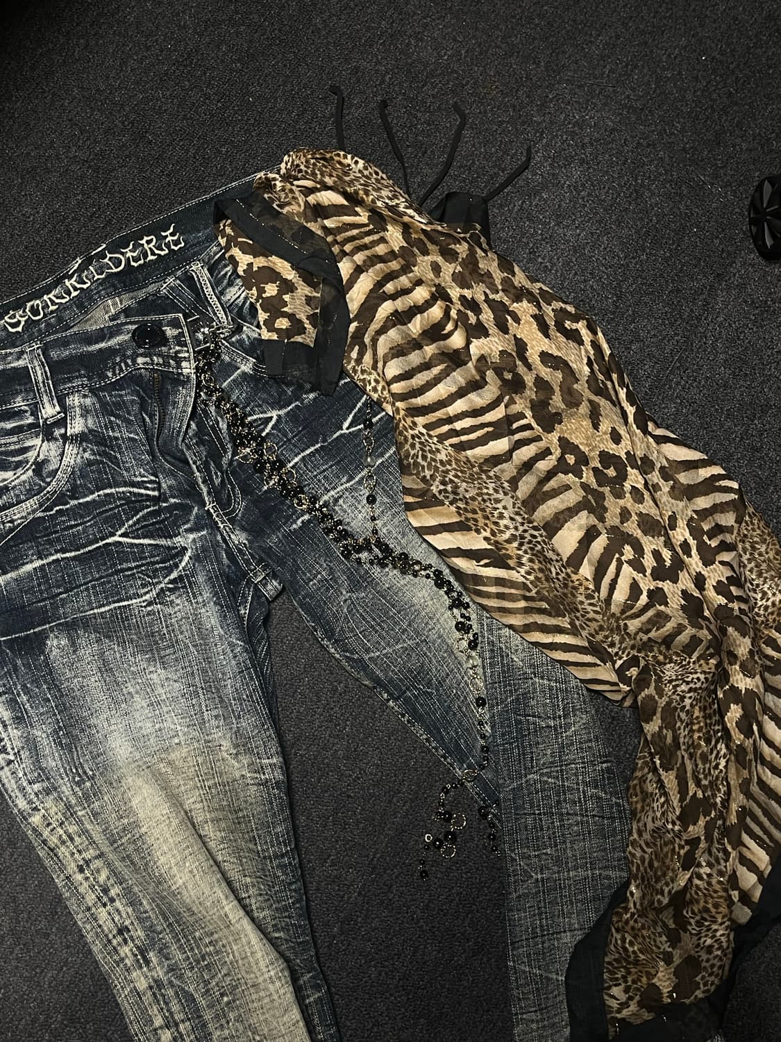 Vintage leopard scarf  상품이미지2