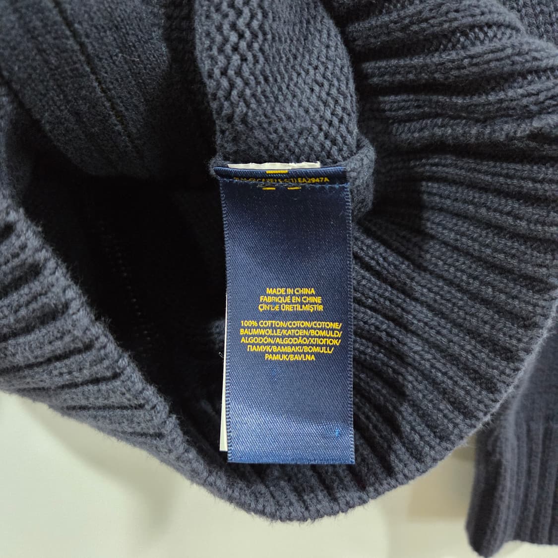 폴로랄프로렌 키즈 네이비 니트집업 3/3T  상품이미지4