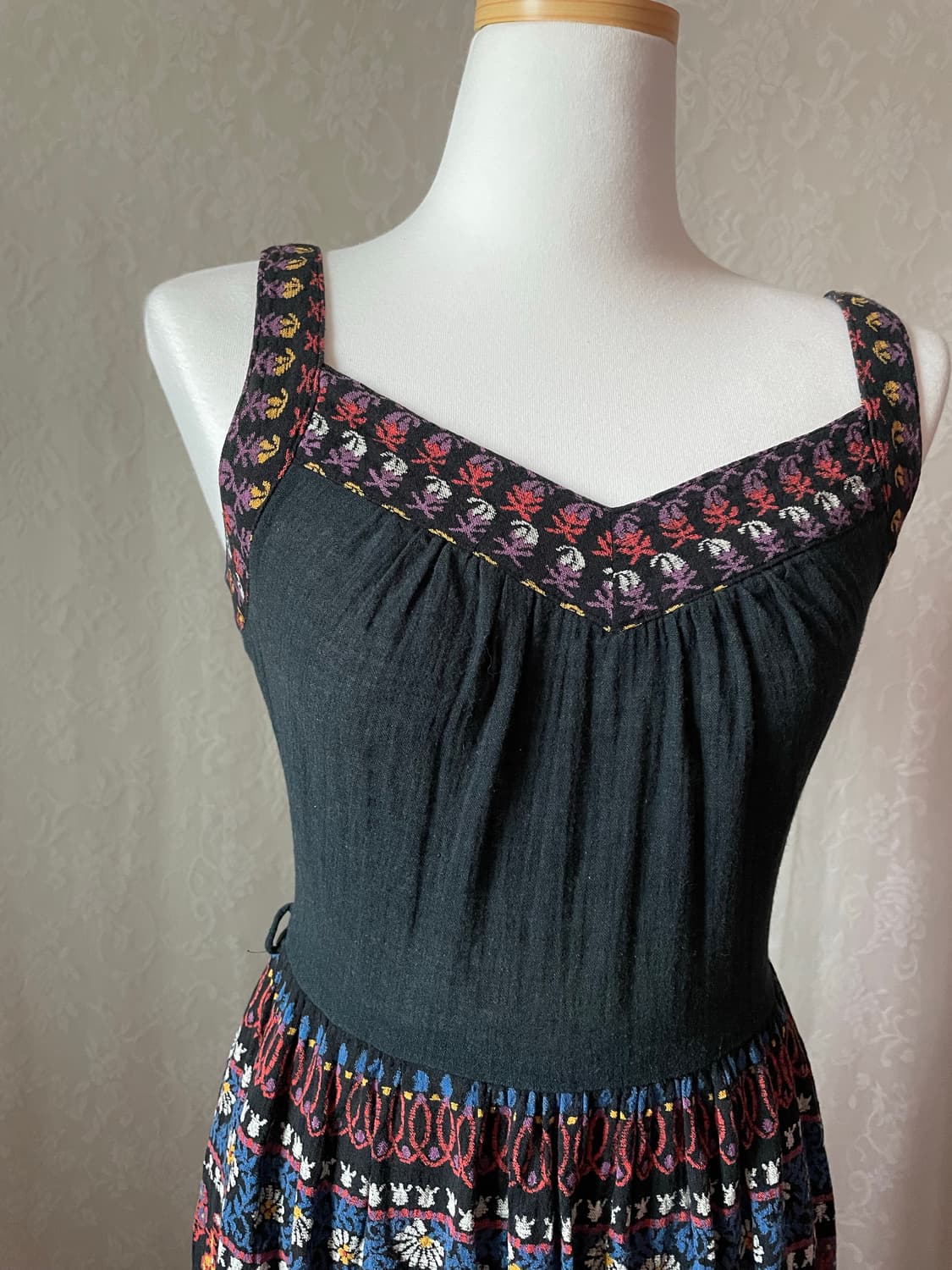 빈티지 플로럴 에스닉 슬리브리스 원피스  상품이미지2