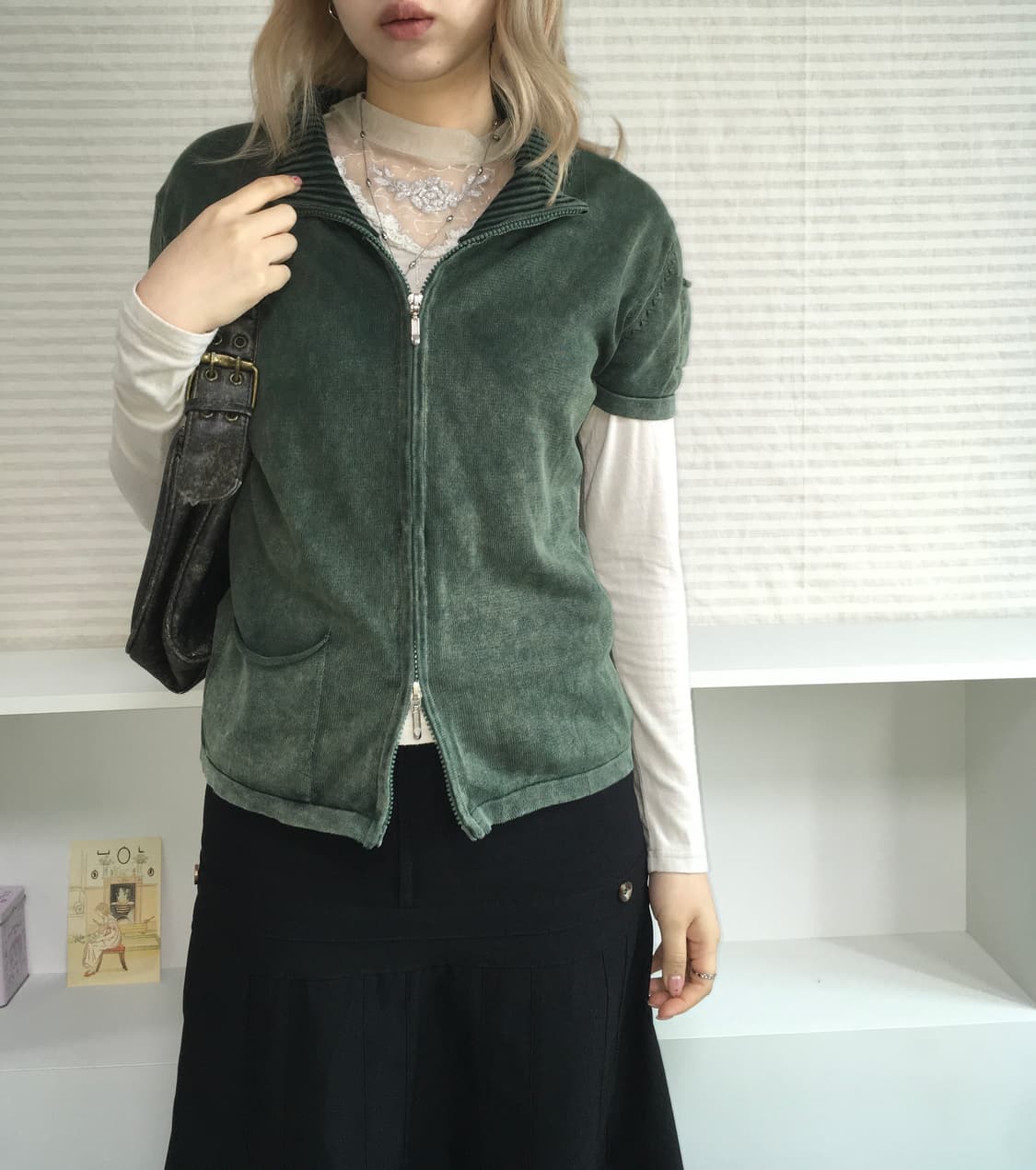 jpn vintage archive green pocket knit 상품이미지4
