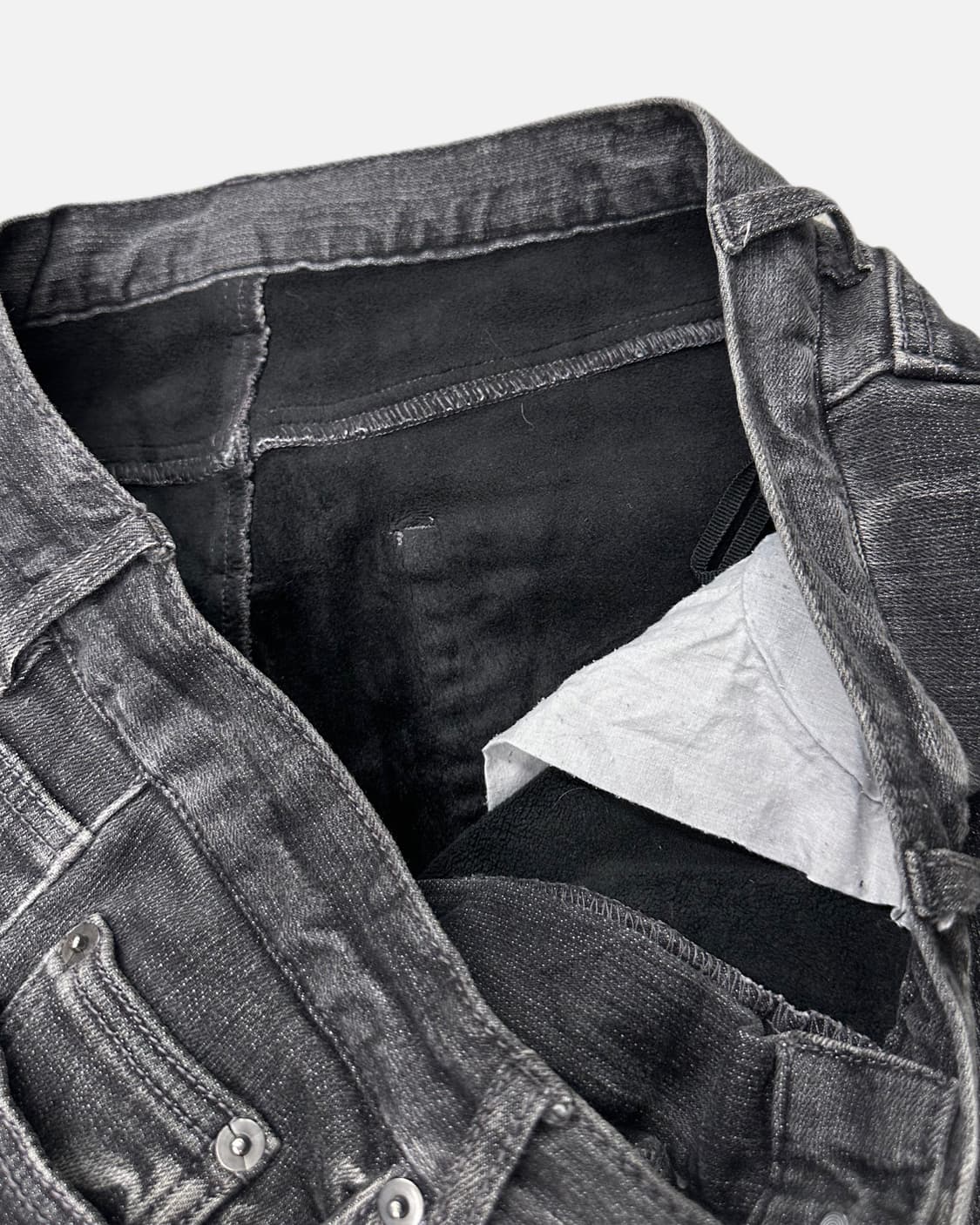 fur lining wrinkle fade jean 상품이미지4