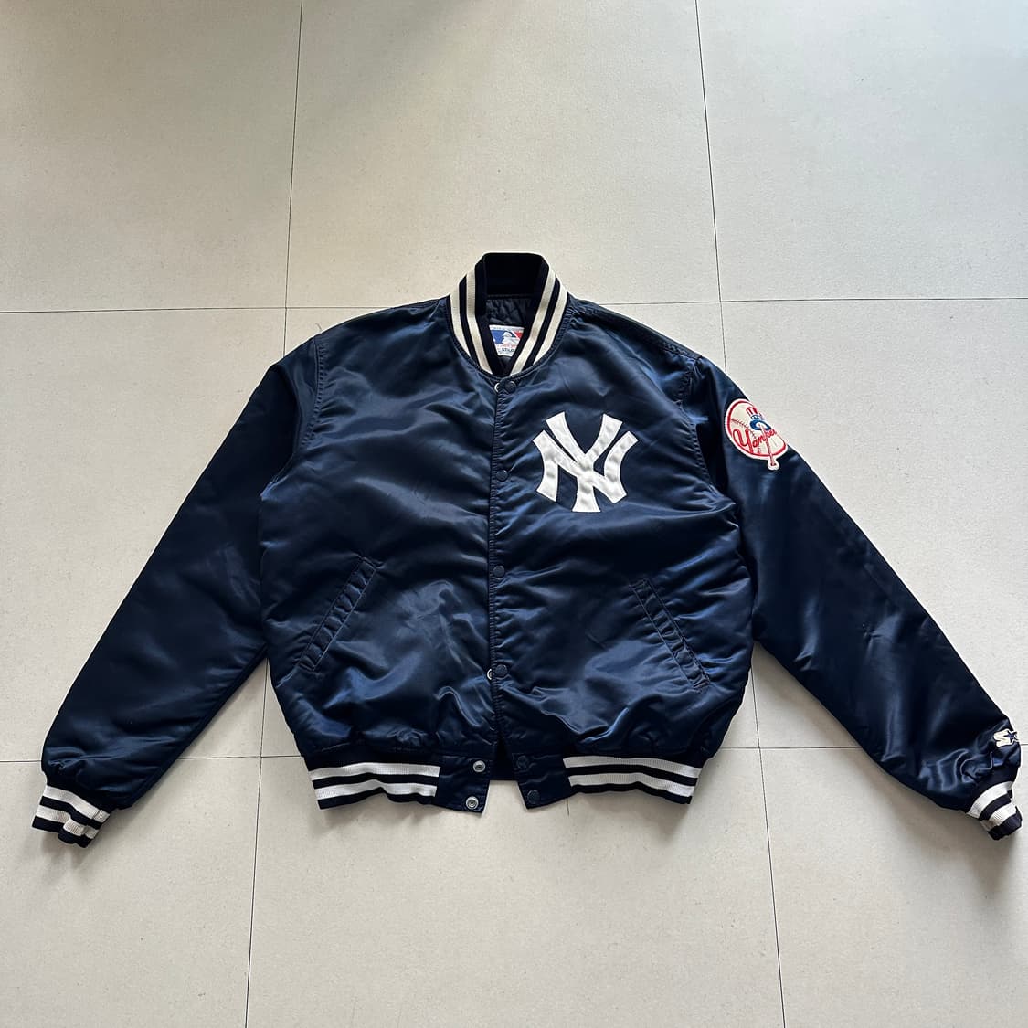 90s 스타터 뉴욕양키스 스타디움 바시티 자켓 MADE IN USA 상품이미지1
