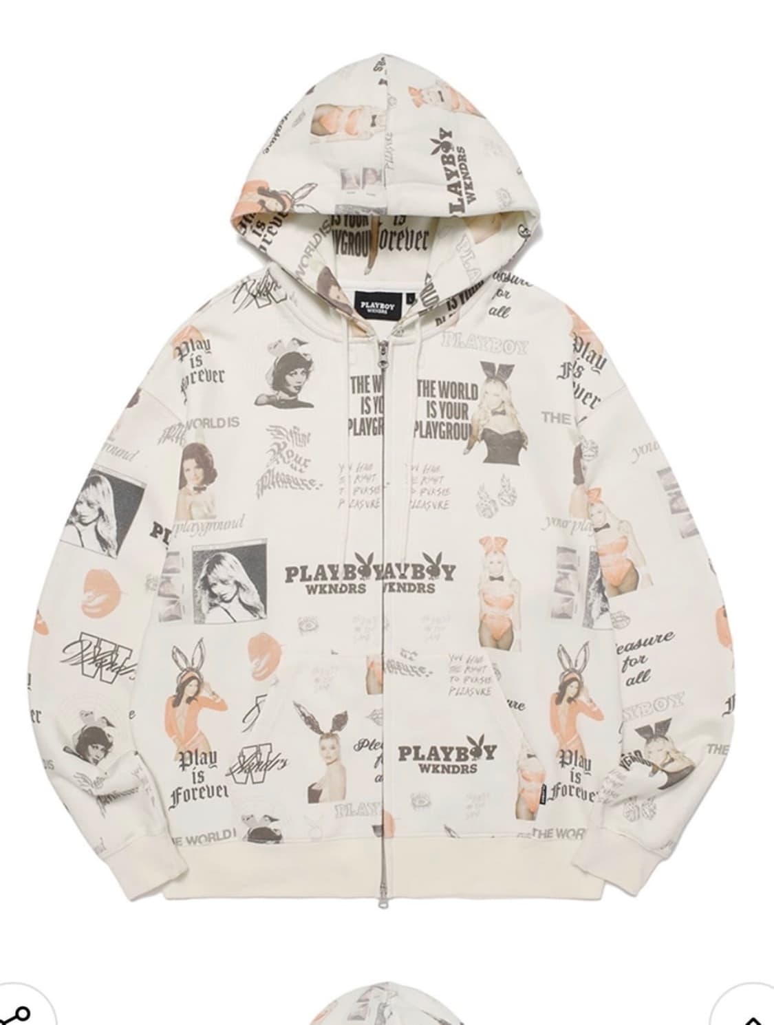 위캔더스X플레이보이 후드집업 팝니다 상품이미지1
