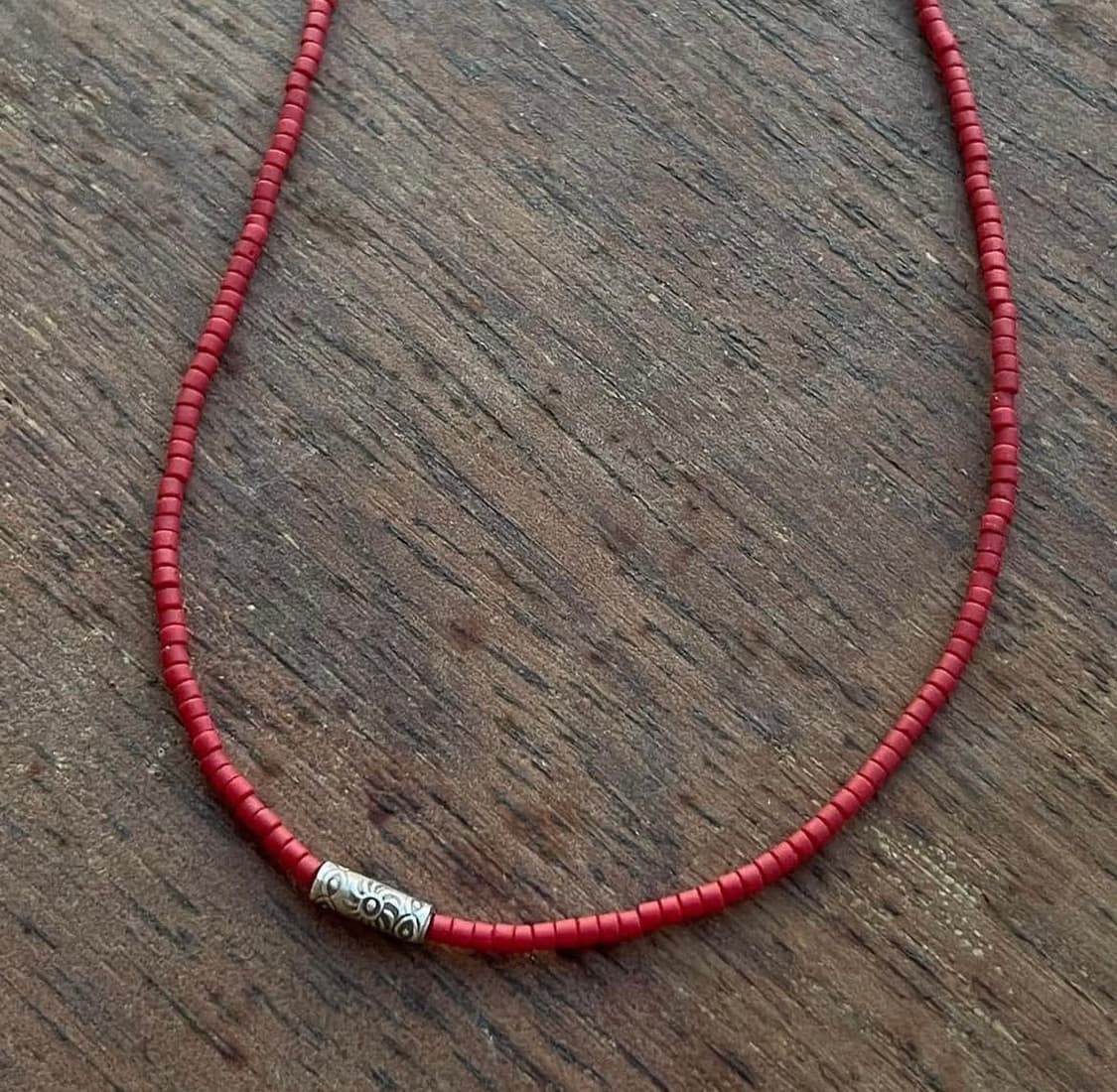 히피 모리 에스닉 핸드메이드 서핑 실버 목걸이  상품이미지2