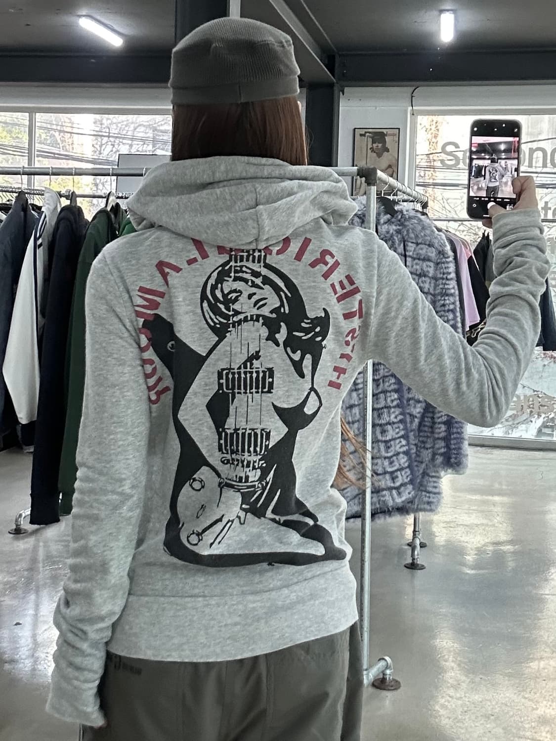 히스테릭글래머 히스걸 Detroit 빅로고 후드집업 상품이미지1