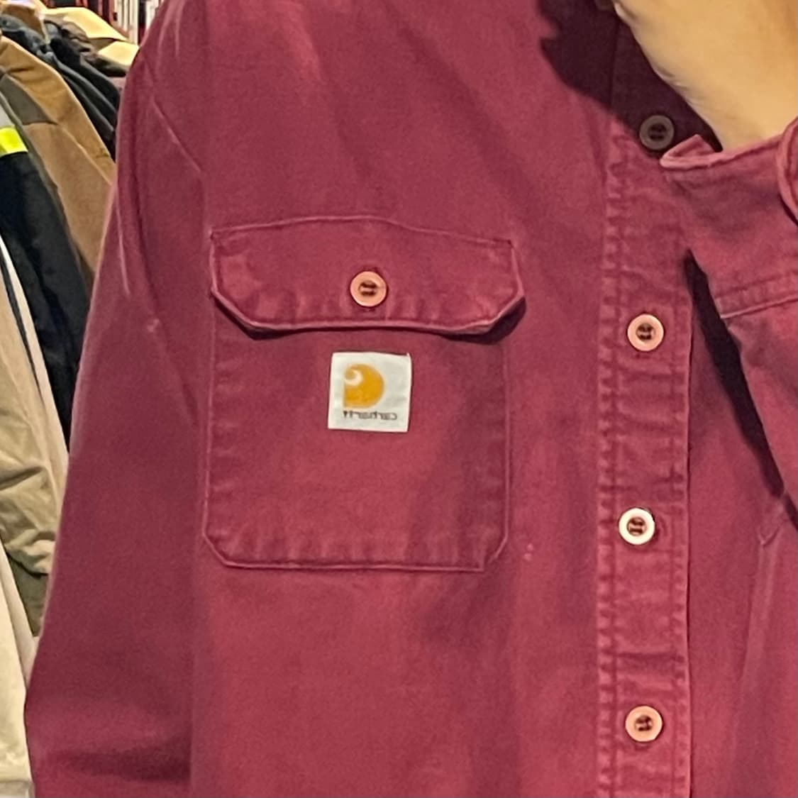 [IM] carhartt 칼하트 버건디 긴팔셔츠 상품이미지5