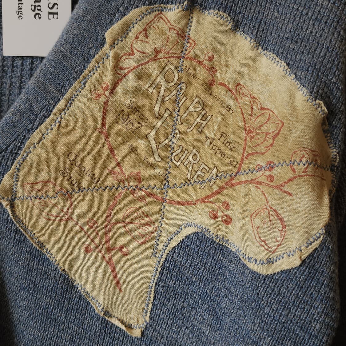 폴로 데님앤서플라이 패치워크 인디고 가디건 M 상품이미지5