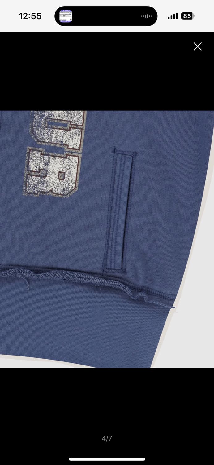 SUNLOVE W 72TOUR Zip Up Hoodie Blue 상품이미지4