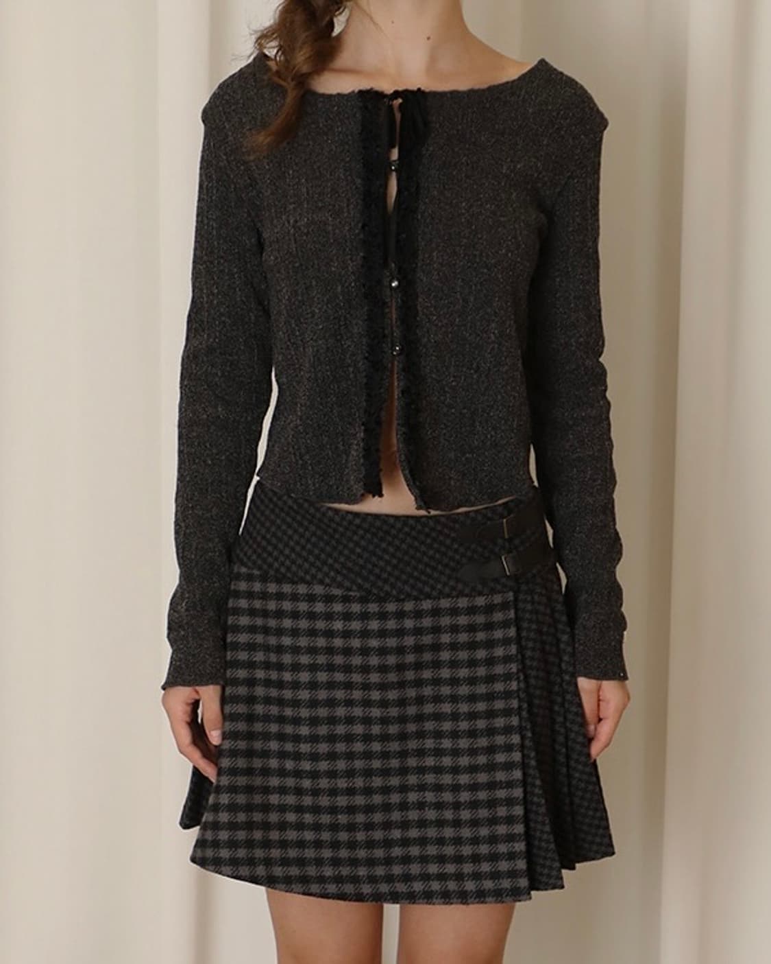 소프트 서울 벨벳 스트링 가디건 상품이미지2