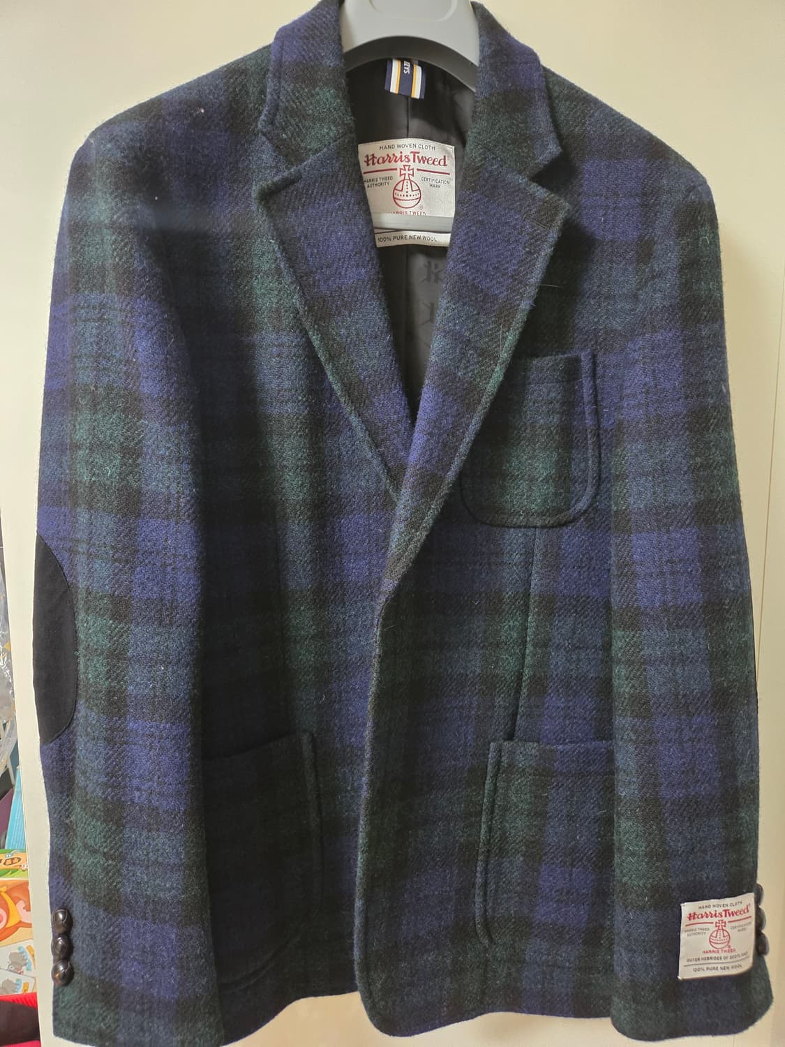 헤지스 해리스트위드 블랙와치 블레이저 상품이미지1