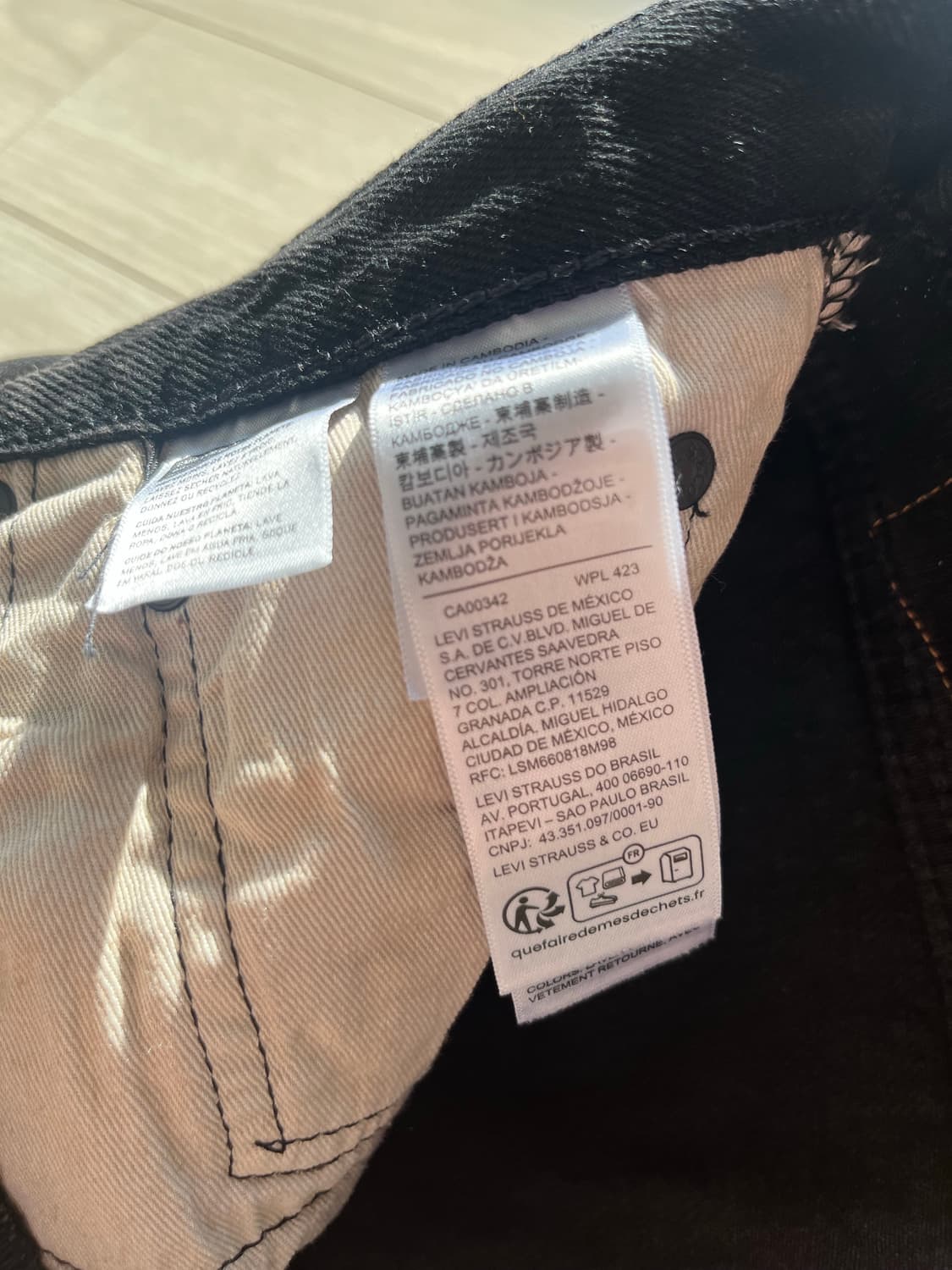 리바이스 568 블랙 30x32 상품이미지3