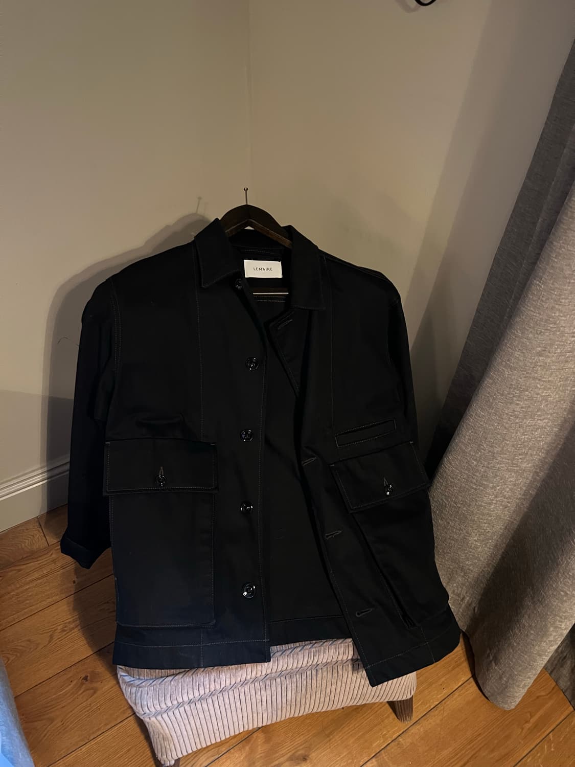 [M] 24fw lemaire 박시자켓 블랙 상품이미지2