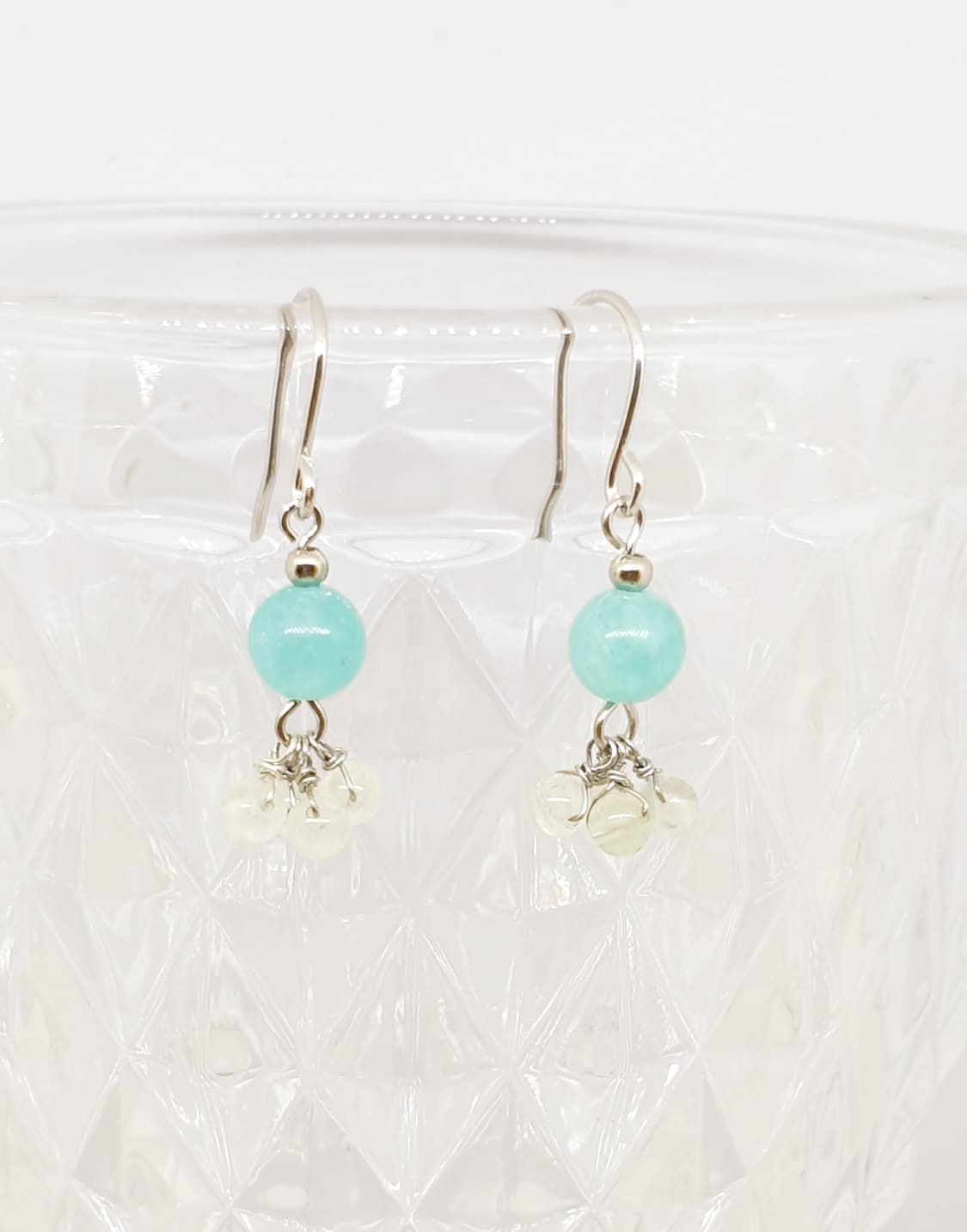 민트 아마조나이트&프레나이트 귀걸이 상품이미지1