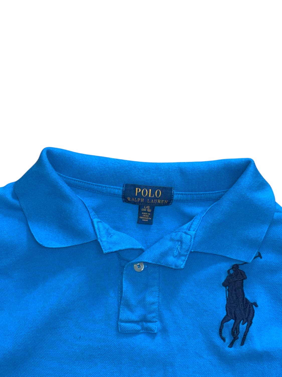 폴로 랄프로렌 빅포니 스카이블루 반팔 카라티 상품이미지5