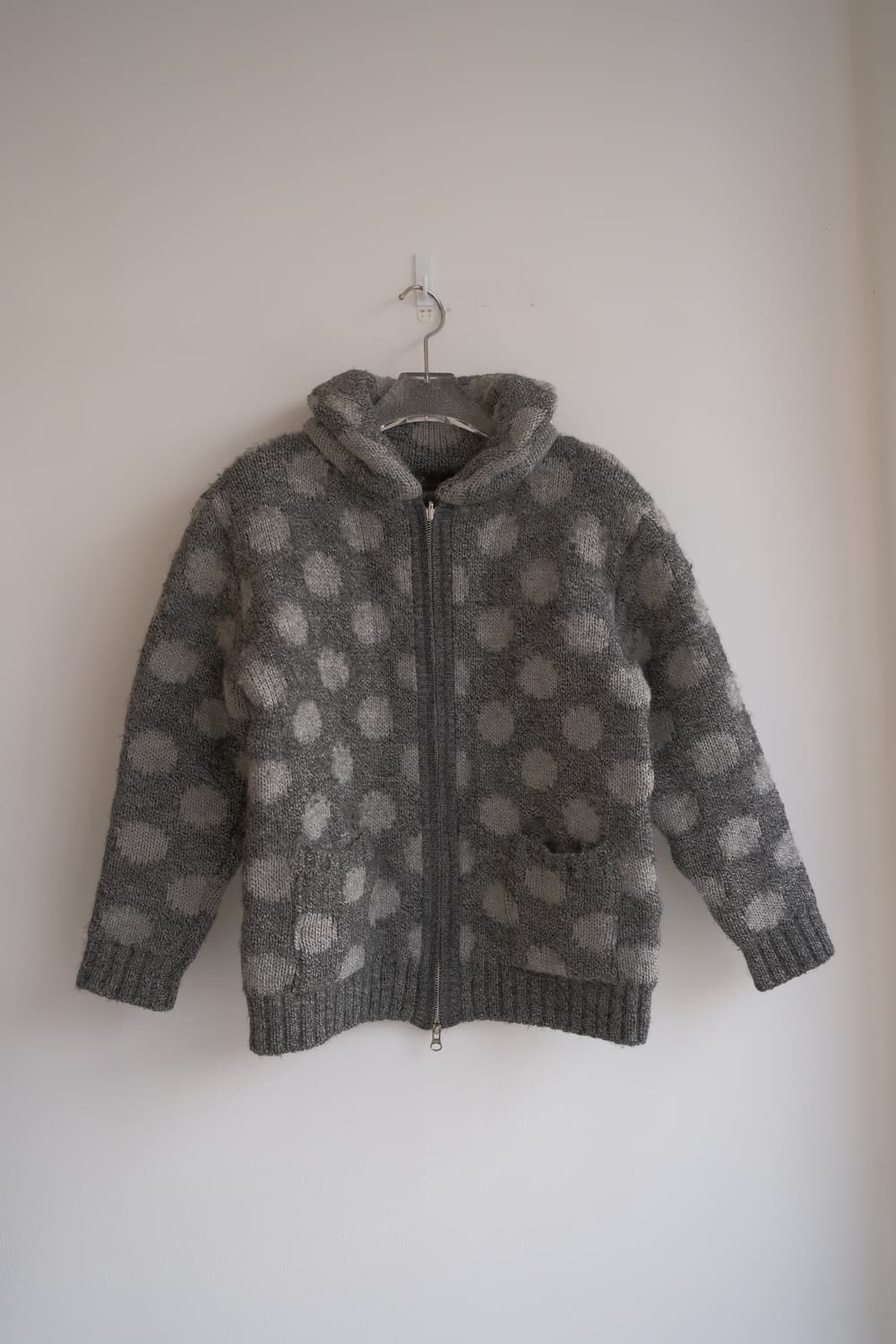 Dot cowichan alpaca 2way knit zip-up 상품이미지1