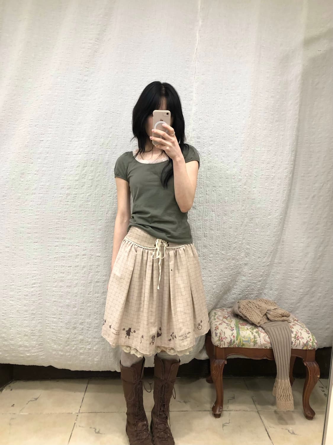 lace detail top 상품이미지2