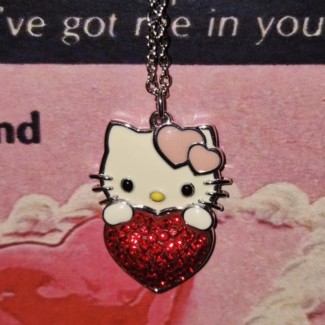 스와로브스키 헬로키티 하트 크리스탈 파베 목걸이 상품이미지10