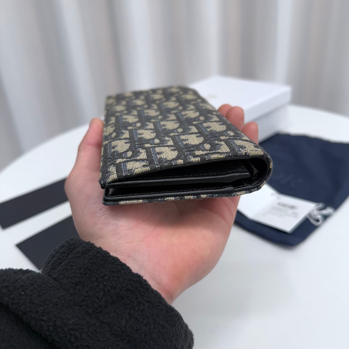 [정품] 디올 오블리크 장지갑 베이지 상품이미지6