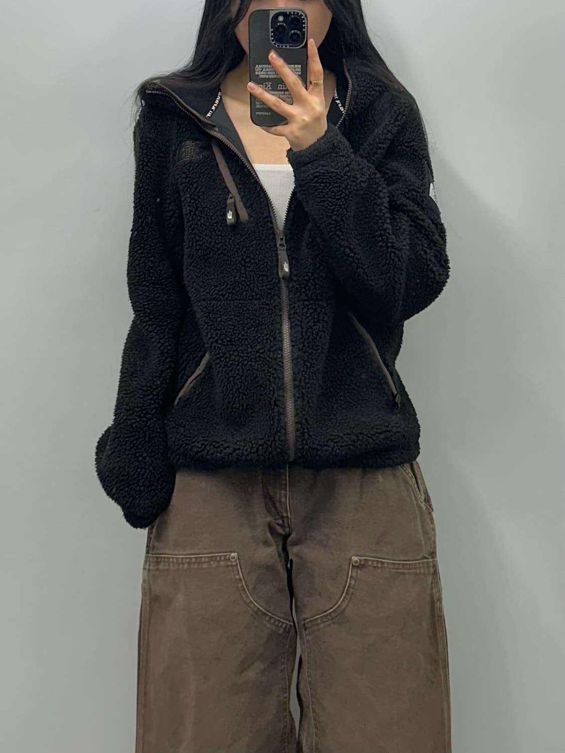 노스페이스 신형 블랙 뽀글이 쉐르파 자켓 상품이미지1