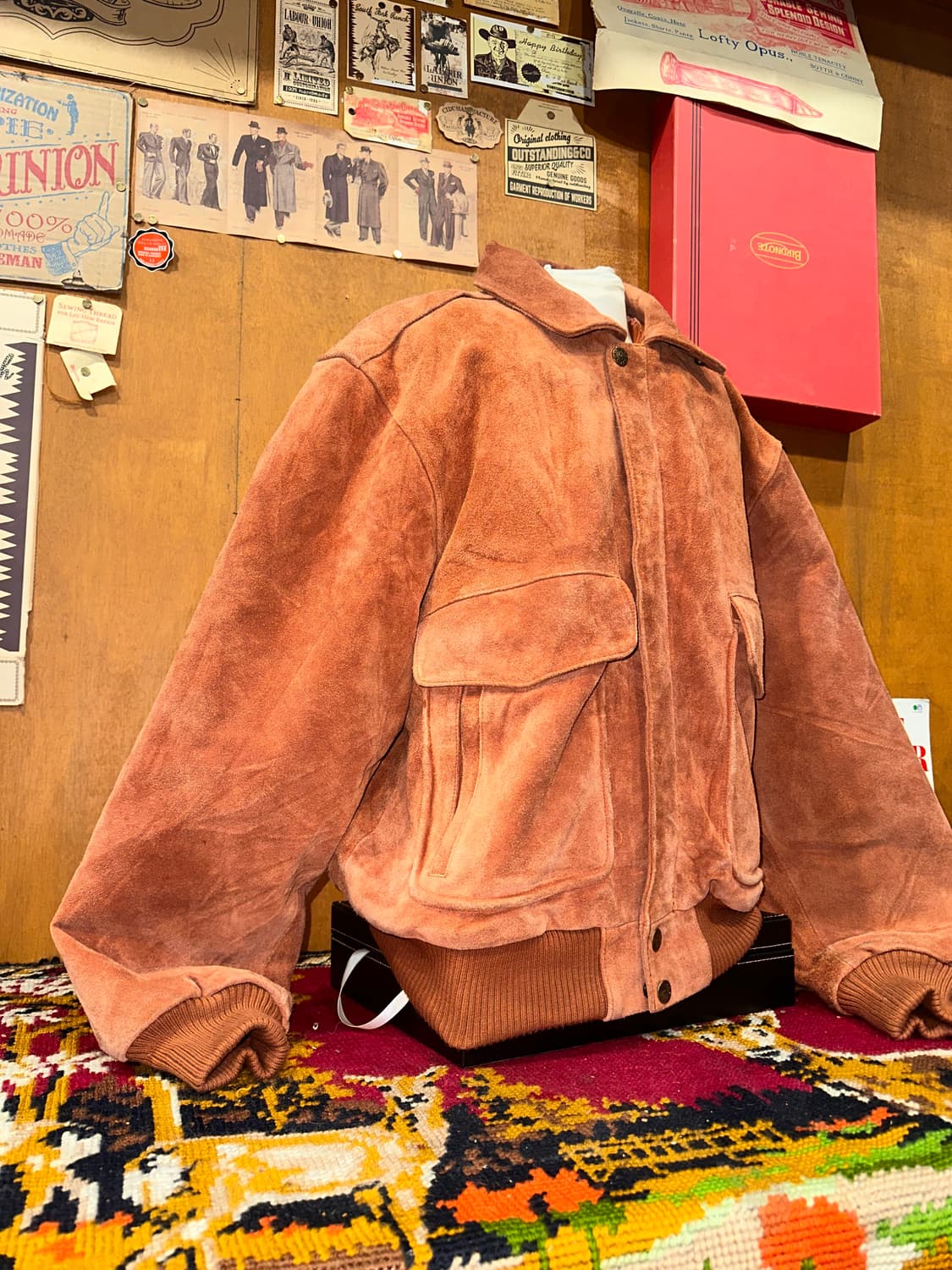 ( XL-2XL ) Japan 레더자켓 봄버자켓 a2가죽 스웨이드자켓 상품이미지3