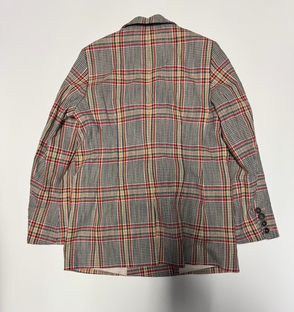 여성 써스데이아일랜드 린넹 혼방 체크 자켓 S 상품이미지2