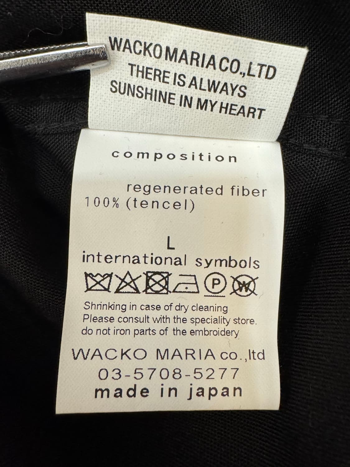 [L] 와코마리아 50‘s 오픈카라 셔츠 블랙  상품이미지7