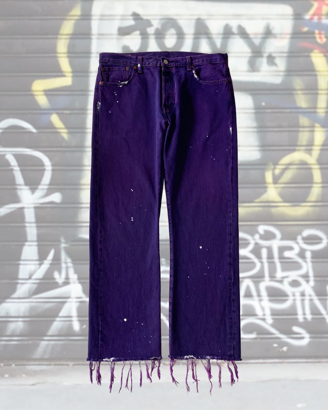 리바이스 501 다잉 페인팅 퍼플 데님 팬츠 상품이미지1