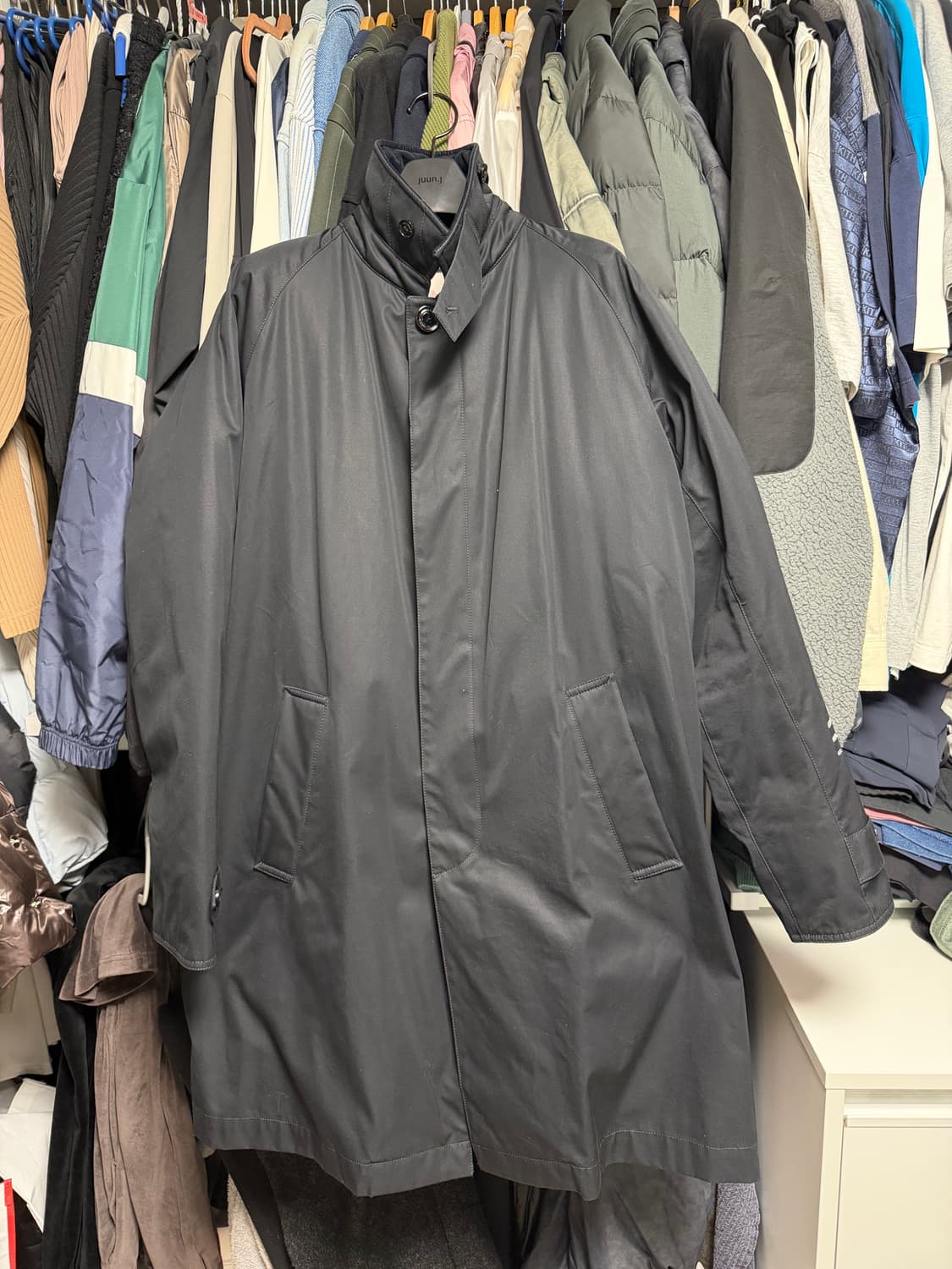 [3] 몽클레어 x 프라그먼트 지니어스 백스테이지 롱 코트 패딩 블랙 상품이미지1