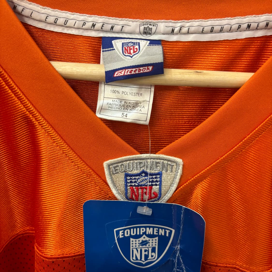 NFL X 리복 시카고 베어스 오렌지 유니폼 져지 2XL 상품이미지8