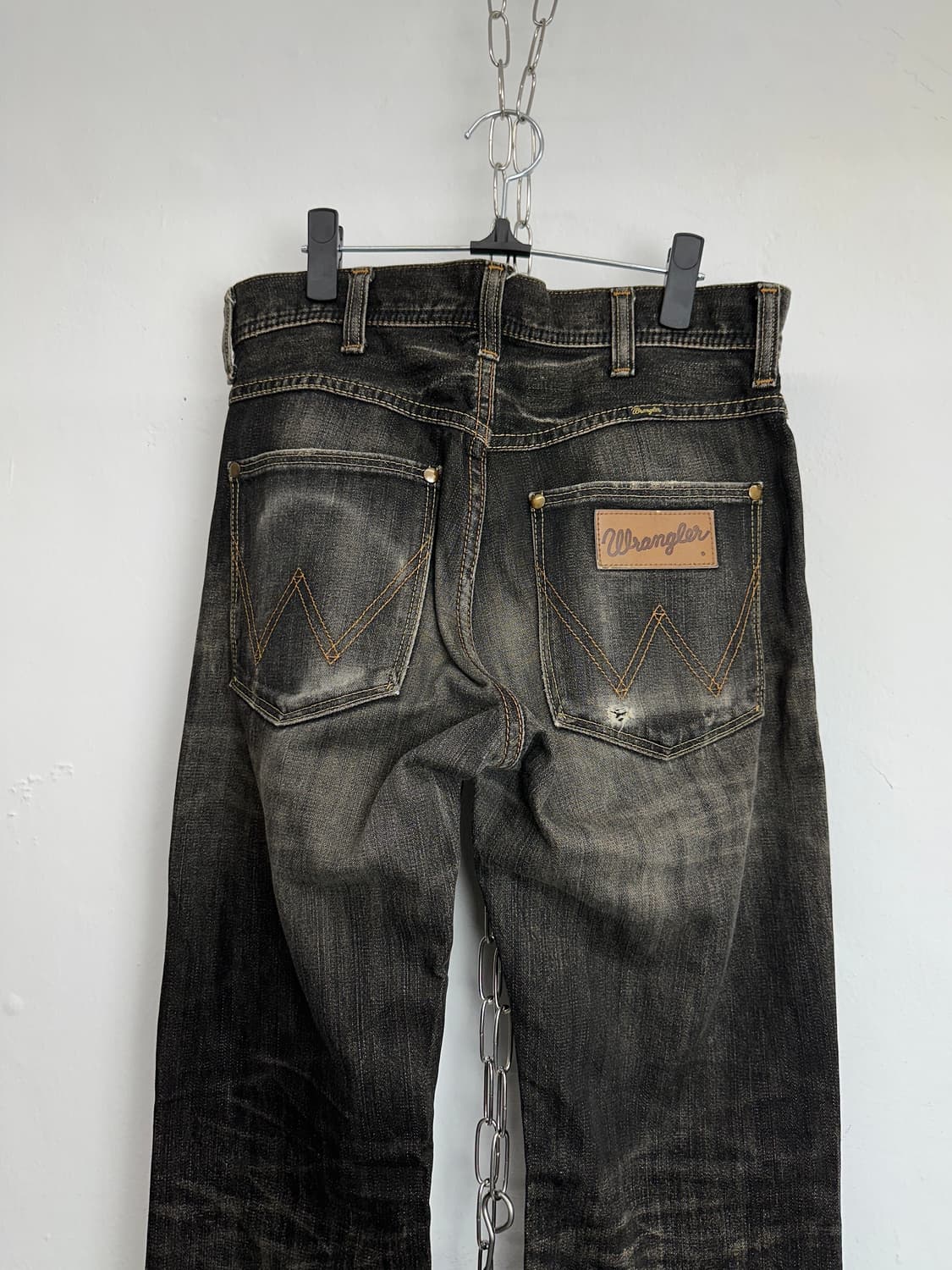 Wrangler 2000s 'Whisker Wash' Black Deni 상품이미지4