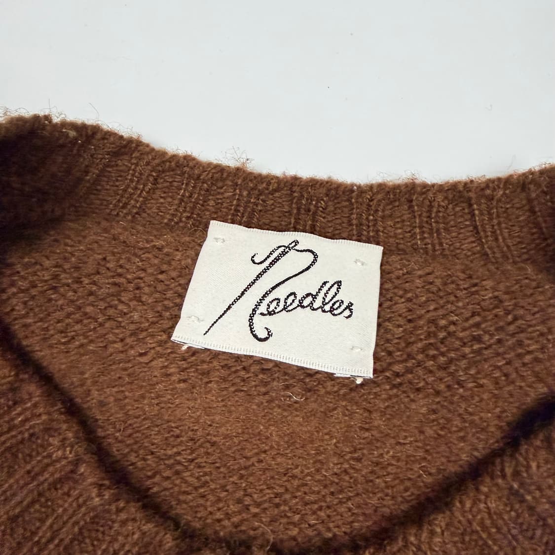 (100) 니들스 셔틀랜드 울 엘보우패치 가디건 상품이미지6