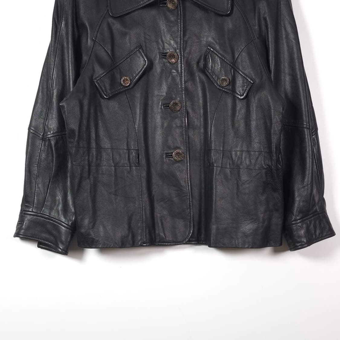 에스콰이아 ESQ 리얼 양가죽 투포켓 빈티지 자켓 77 상품이미지4