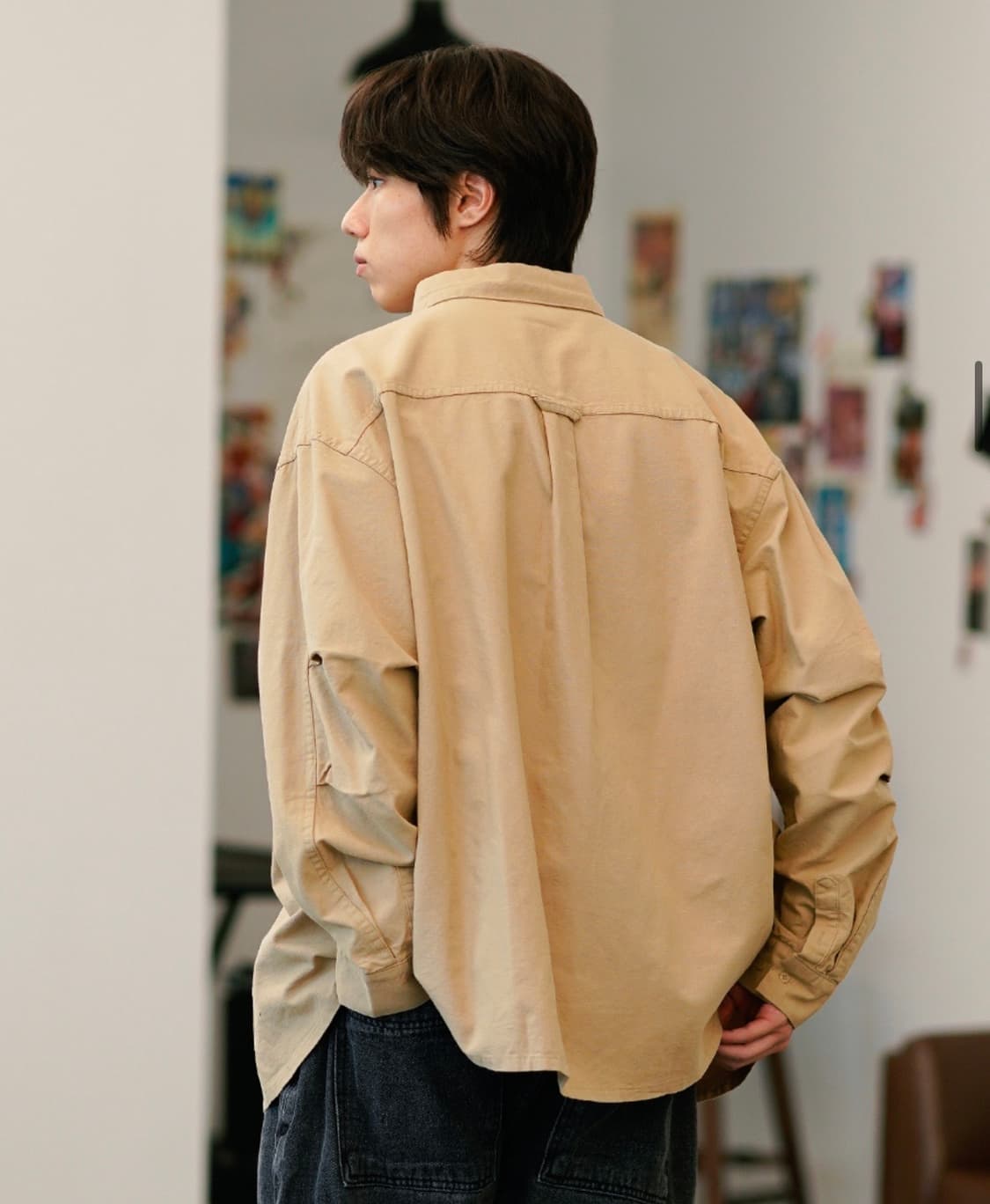 <새것> [L] 제멋 오버핏 셔츠 베이지 상품이미지4