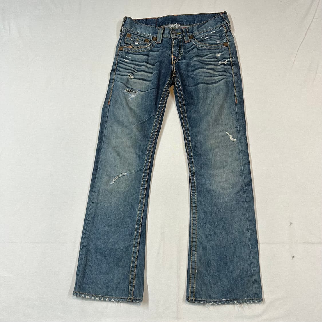 34inch) 트루릴리전 레인보우 빌리 부츠컷 데님 청바지 상품이미지5