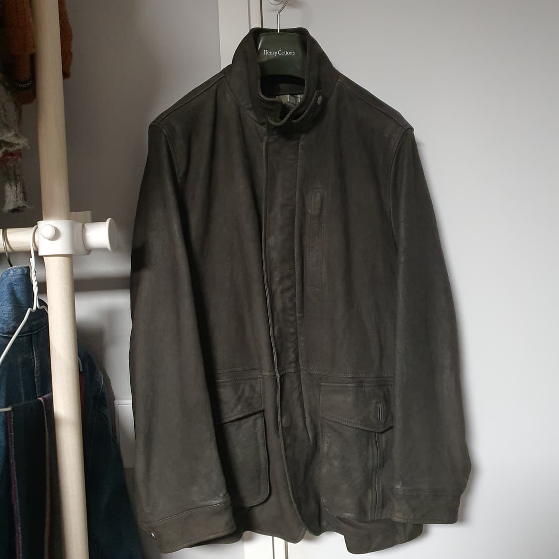 [100] 헨리코튼 가죽 누벅 자켓 (양가죽) 상품이미지2