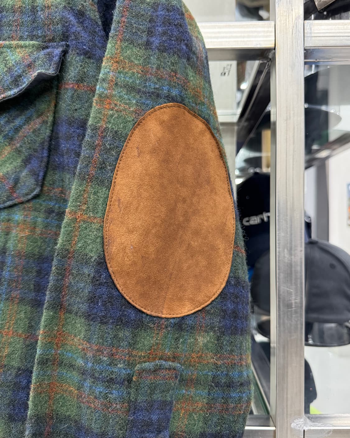  울리치 Woolrich 00s USA 타탄체크 헤링본 울 셔츠 상품이미지5