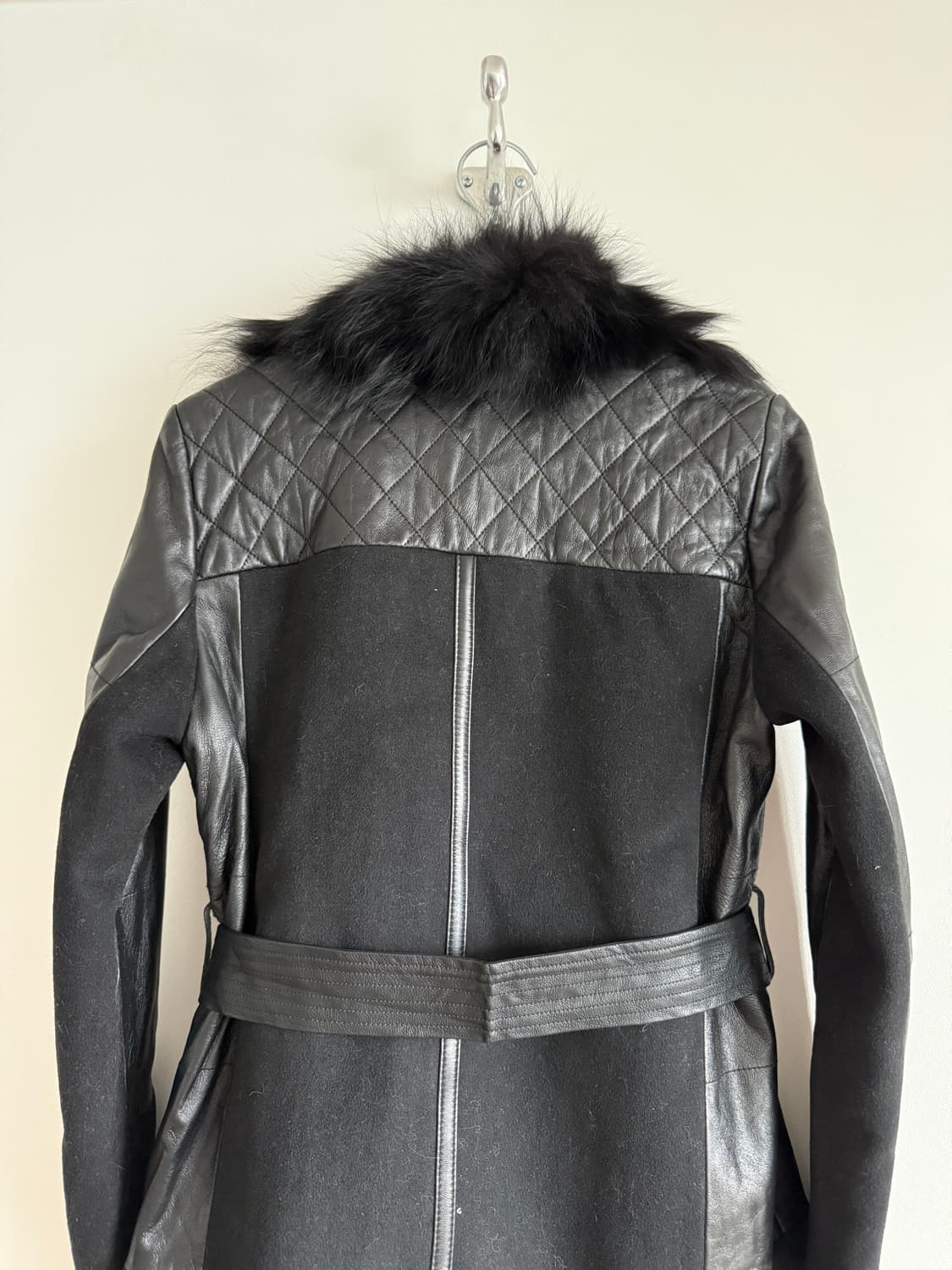 Pre owned 리얼 레더&모피 코트 상품이미지5