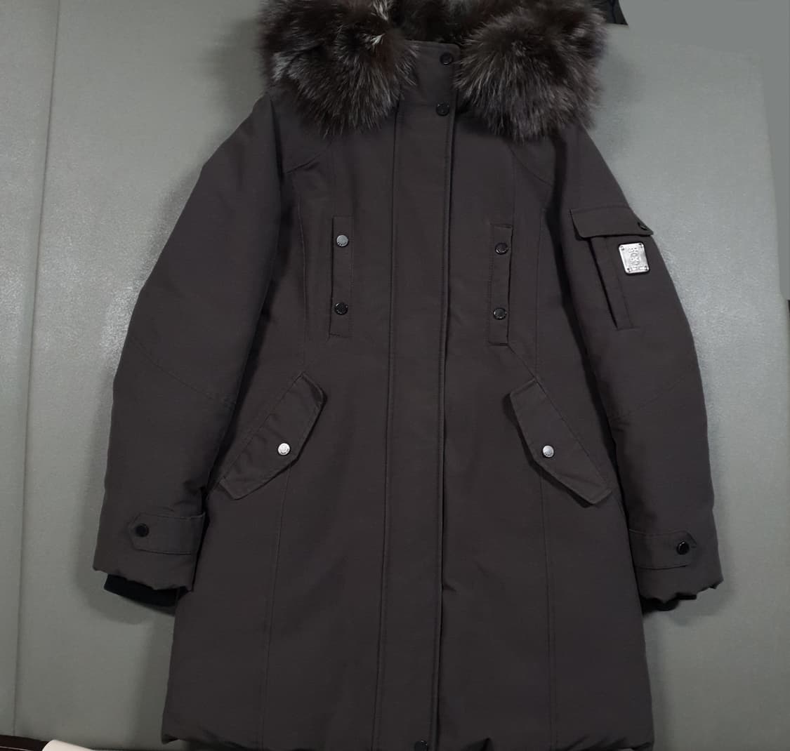 여성 55) 아이올리 에고이스트 니켓 중기장 캐주얼 폭스퍼 덕다운 패딩 상품이미지1