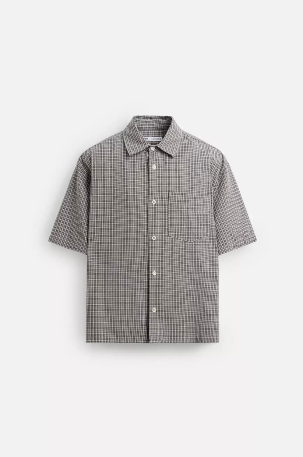 자라 체크 스트럭처 셔츠 상품이미지3