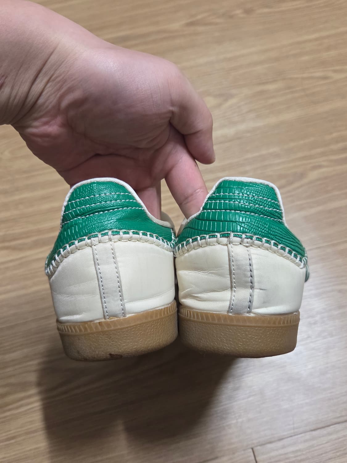 아디다스 웨일스보너 삼바 크림 그린 270 상품이미지4