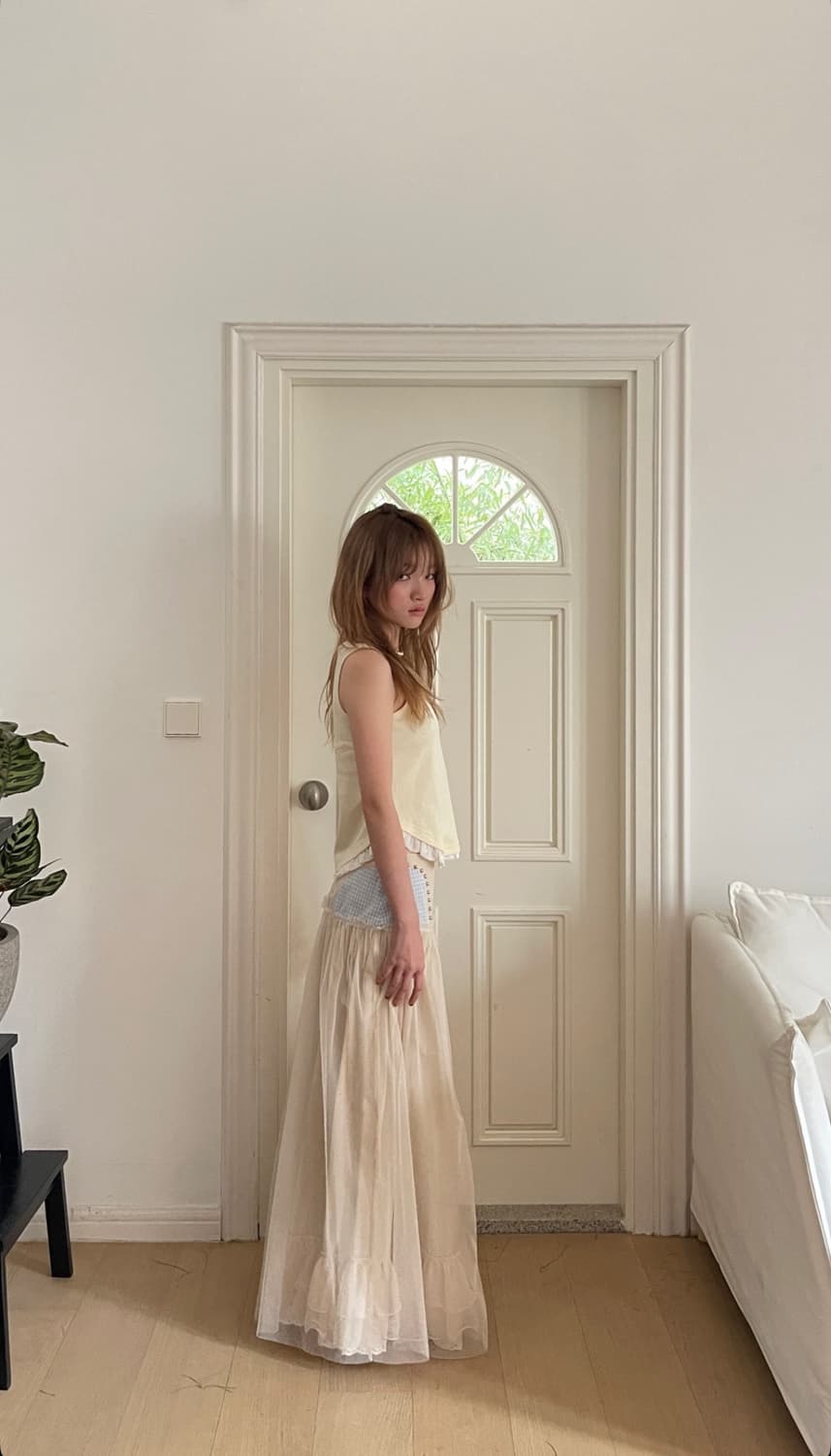 데어드 DIFFERENT FRILLED TRIMMING SLEEVELES 상품이미지6