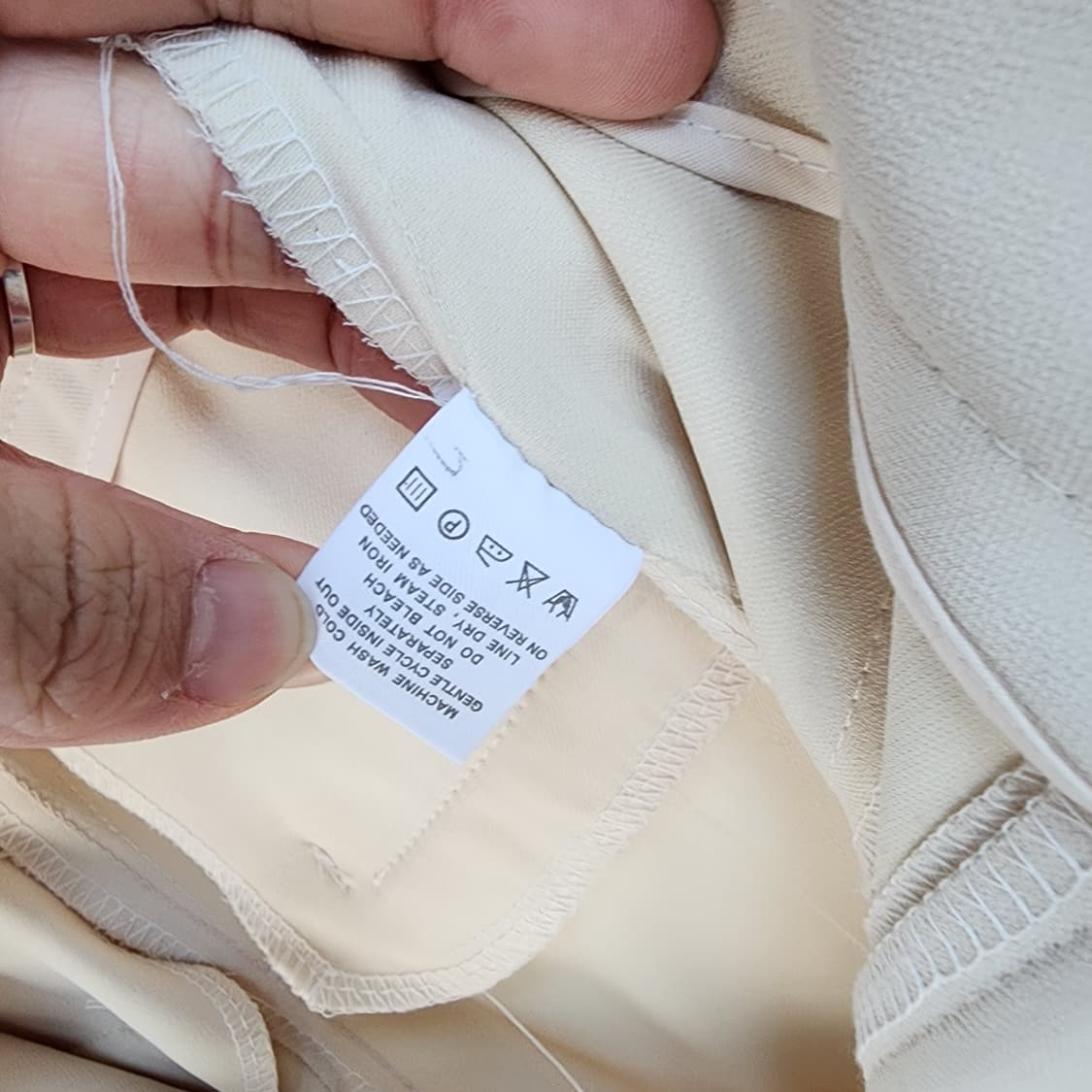 HAWA 아이보리 와이드 슬랙스 상품이미지6