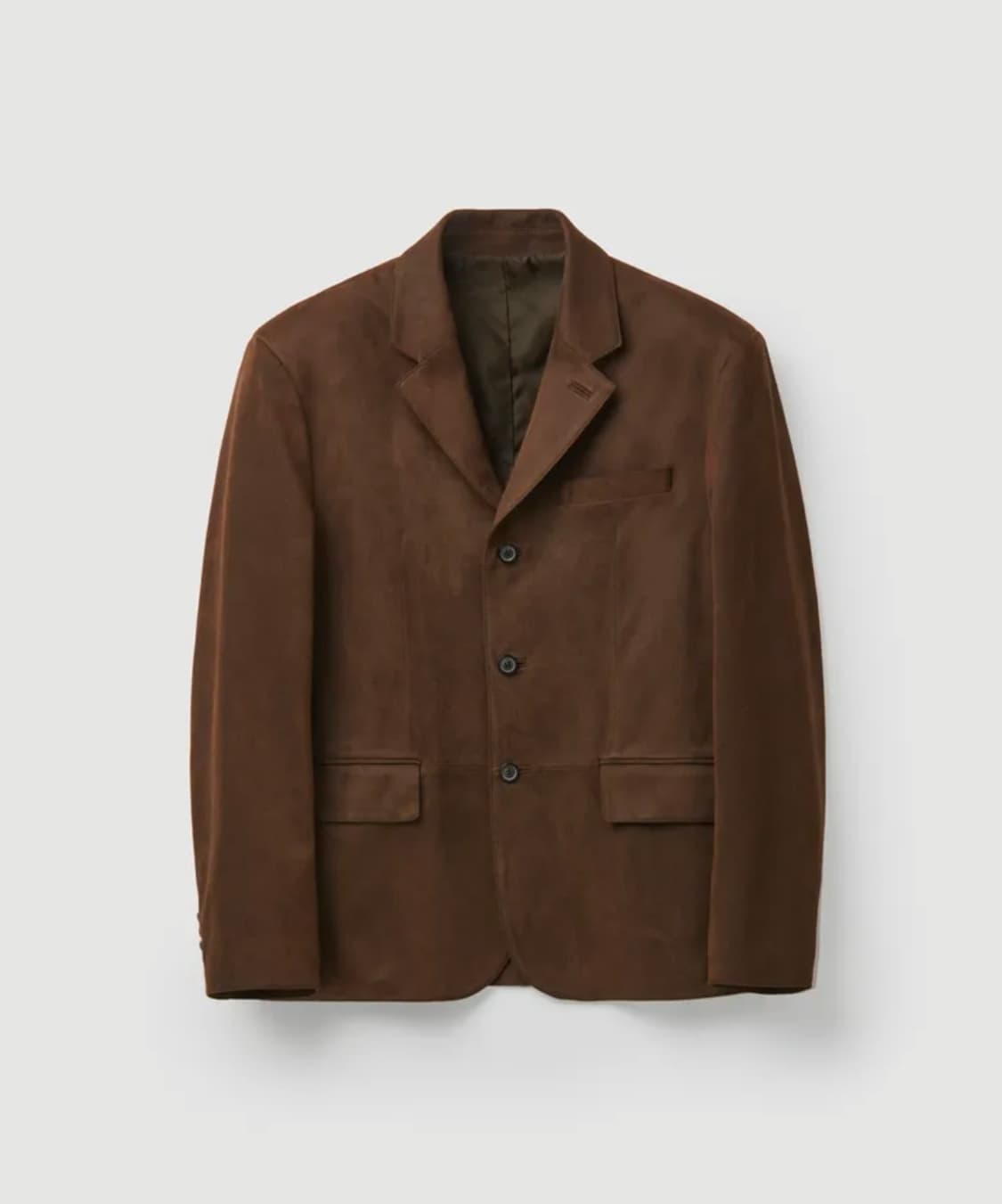 쿠어 에코 스웨이드 쓰리 버튼 블레이저 (다크브라운) L사이즈 상품이미지1