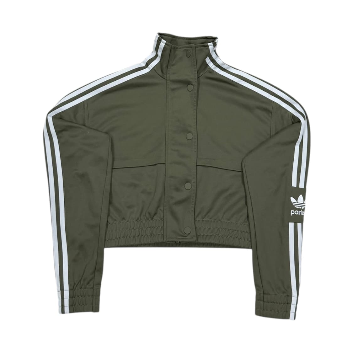 아디다스 펄리 크롭 트랙탑 삼선 자켓 카키 2XS 상품이미지1