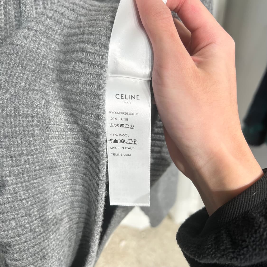 셀린느 니트 후드티 그레이 신형 상품이미지6