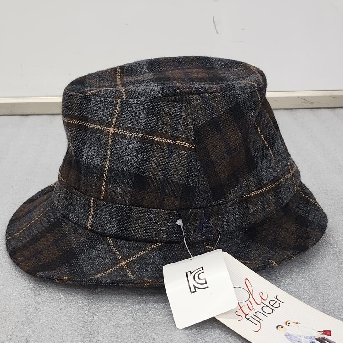 빈폴 체크 벙거지 모자 S(57) 울70% 새상품 상품이미지3